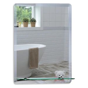 Bonita Rectangular Bathroom Wall Mirror with Shelf Img01