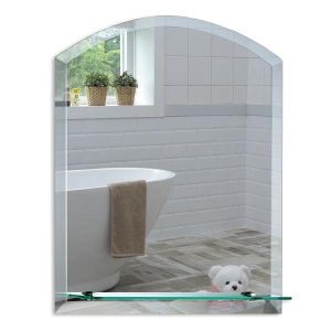 Celine Arch Bathroom Wall Mirror with Shelf Img01