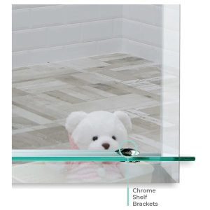 Celine Arch Bathroom Wall Mirror with Shelf Img04