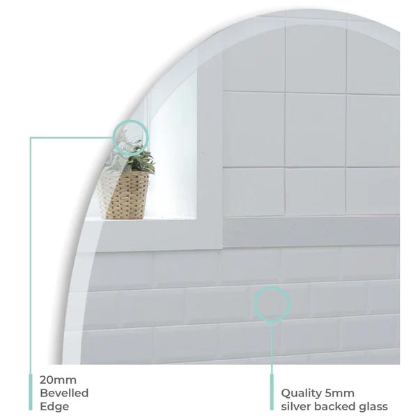 Diana Modern Oval Bathroom Wall Mirror Img03