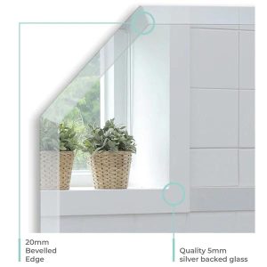 Fayre Octagonal Bathroom Wall Mirror with Shelf Img04