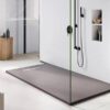 Solidsoft Anthracite Slate Effect Shower Tray Linear Drain Live Example 01