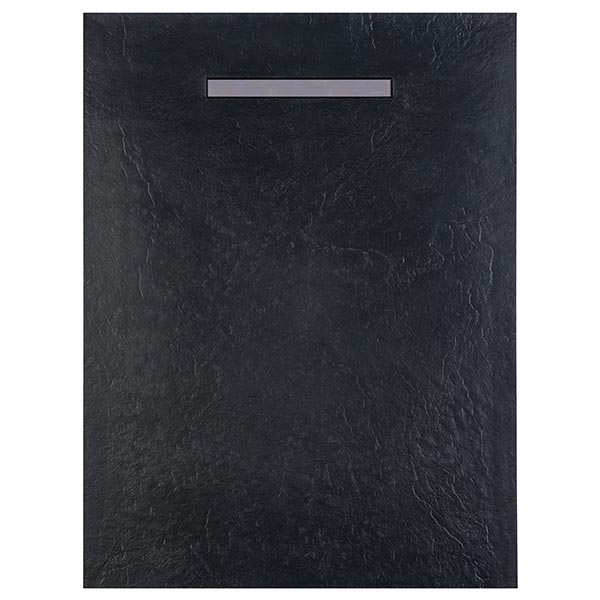 Solidsoft Anthracite Slate Effect Shower Tray Steel Linear Drain