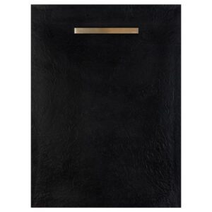 Solidsoft Black Slate Effect Shower Tray Gold Linear Drain