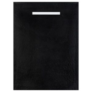 Solidsoft Black Slate Effect Shower Tray White Linear Drain
