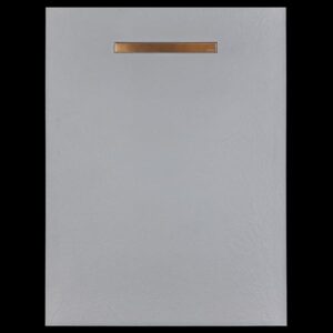 Solidsoft Grey Slate Effect Shower Tray Copper Linear Drain
