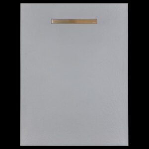 Solidsoft Grey Slate Effect Shower Tray Gold Linear Drain