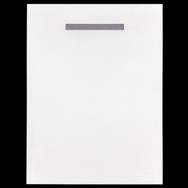 Solidsoft White Slate Effect Shower Tray Steel Linear Drain