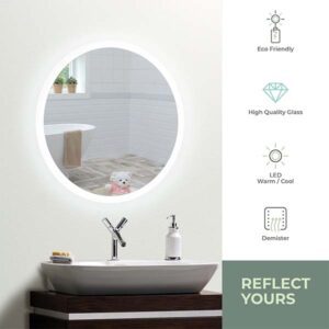 ARA LED Round Bathroom Mirror Img02