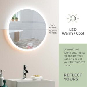 ARA LED Round Bathroom Mirror Img03
