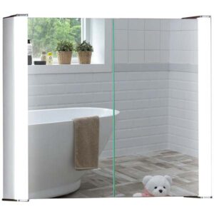 QUASAR CABM12 LED Illuminated Bathroom Mirror Cabinet Img01