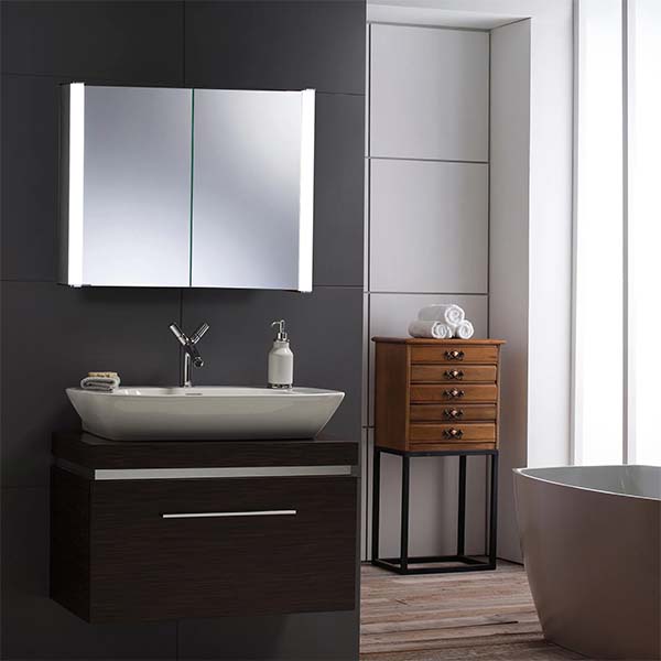 QUASAR CABM13 LED Illuminated Bathroom Mirror Cabinet Img08