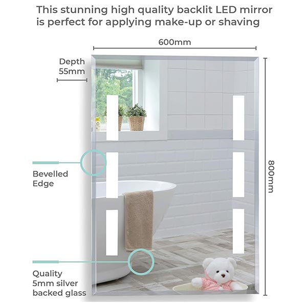 ATLAS LED Bathroom Mirror Img03