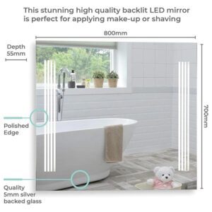 MERCURY 70 80 LED Bathroom Mirror Img03